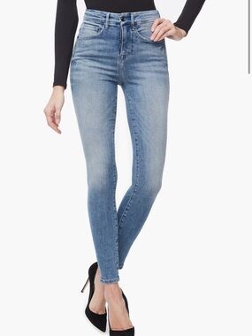 Good American Good Waist Light Blue High-Rise Skinny Jeans